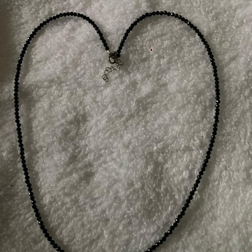 2.5 mm Black Spinel Necklace